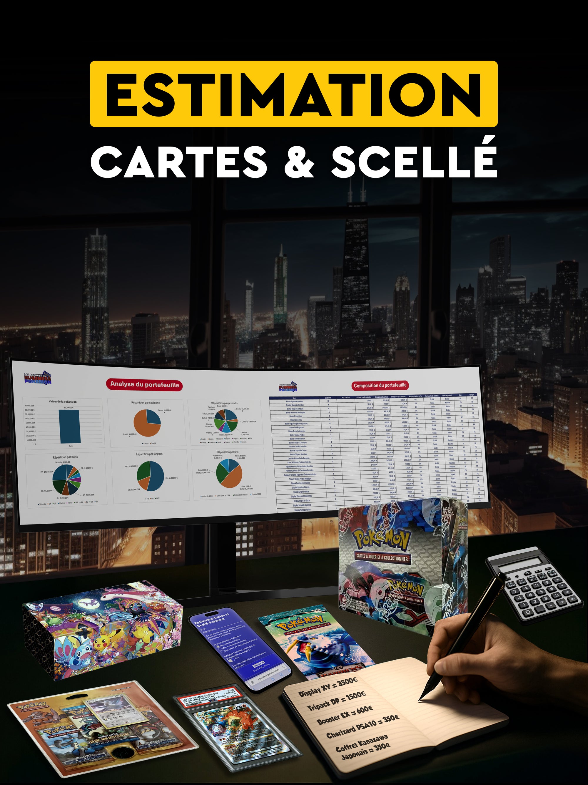 Estimation Cartes et Scellé Pokémon